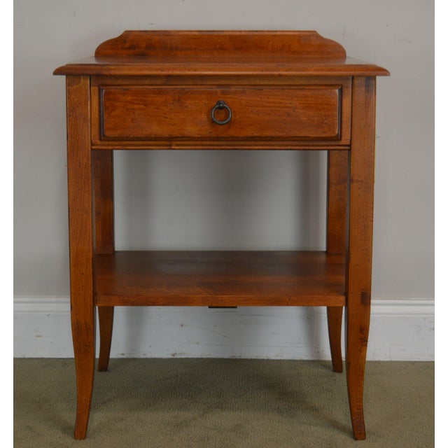 Ethan Allen French Country Style Solid Cherry One Drawer Nightstand
