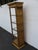 Hollywood Regency Tall Narrow Distressed Gold Display Shelf Cabinet 6661 For Sale In Miami - Image 6 of 15