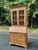 Tan Vintage Country Pine Secretary Desk With Glass-Front Bookcase For Sale - Image 8 of 12