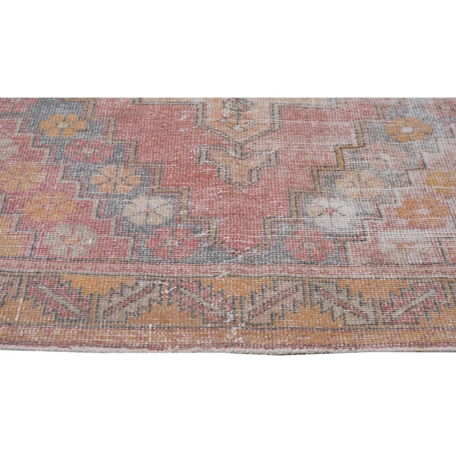 1970s Vintage Turkish Anatolian Hand Knotted Rug With Organic Wool and Soft Texture,4'8"X9'10" For Sale - Image 5 of 6