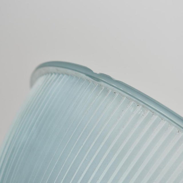 Blue Antique Light Blue Tint Pendant from Holophane, 1930s For Sale - Image 8 of 9