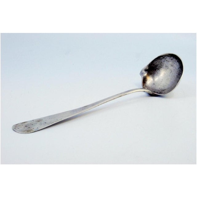Plain Silver Sauce Spoon For Sale - Image 3 of 9