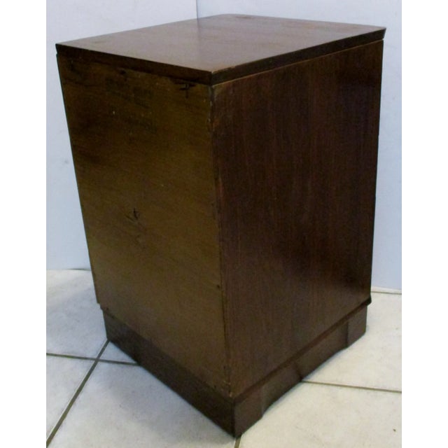 1950s Robsjohn-Gibbings Style Mid-Century Modern Walnut 3-Drawer Nightstand For Sale In Miami - Image 6 of 13