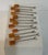 Mid 20th Century Set of 12 Mexican Honey Onyx Cocktail Forks in Amber Tones, Mid-Century Modern For Sale - Image 10 of 12