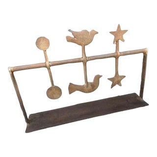 1900s Evans Shooting Spinning Gallery Target on Custom Made Stand For Sale