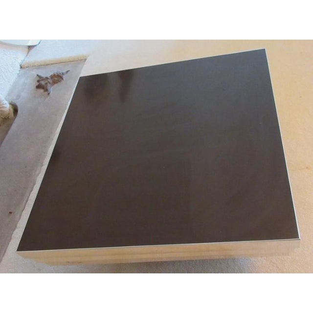 Postmodern Pierre Cardin Graduated End Table 1970s Graduated Postmodern Metal Laminate For Sale - Image 3 of 12