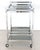 Glass Mid-Century Italian Chrome and Glass Two Tier Rolling Bar Cart, 1970s For Sale - Image 7 of 17
