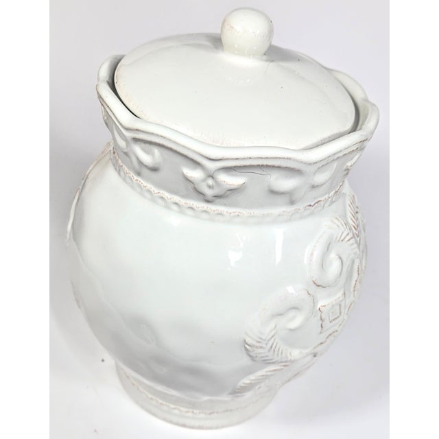 Ceramic French Country Cookie Jar For Sale - Image 7 of 12