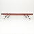 Italian-made single bed from the 1960s. The bed is complete with bed base, made of teak veneered plywood with metal legs...