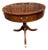 Late 20th Century Baker Furniture Federal Style Inlaid Mahogany Two-Drawer Pedestal Base Drum Table Side Table For Sale