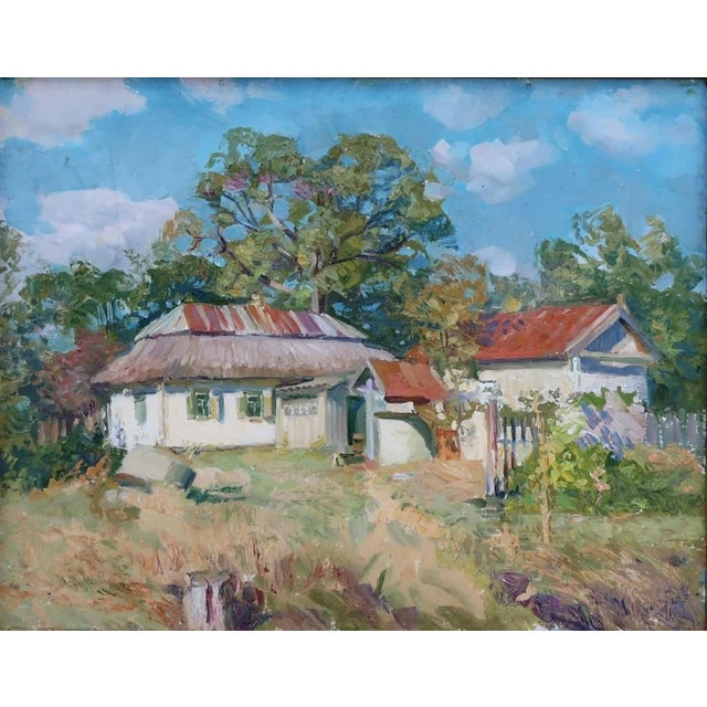 Anatoly Zhezher Impressionism Summer Oil Painting, Rural Ukrainian Landscape 39-50 For Sale