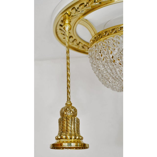 Gold Art Nouveau Ceiling Lamp, 1890s For Sale - Image 8 of 11