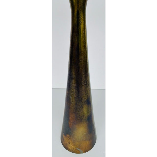 Modern Revelation Modern Antique Brass and Marble Floret Accent Table For Sale - Image 3 of 3