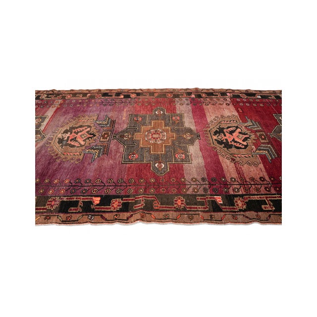 Unique Vintage Large Turkish Turkish Kars Rug - 6`2″ X 14`7″ For Sale In Los Angeles - Image 6 of 6