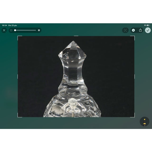 French Art Deco Crystal Bell attributed to Cristalleries de Baccarat, 1940s For Sale - Image 9 of 10