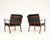 Vintage Danish Leather Armchairs from Ole Wanscher, 1960s, Set of 2 For Sale - Image 4 of 12