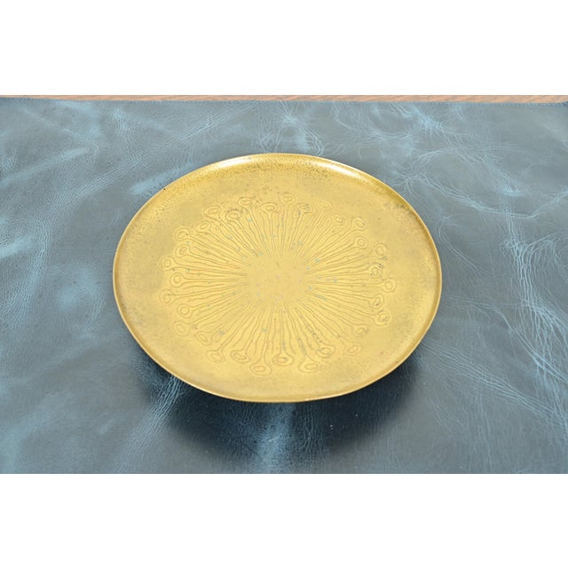 A gorgeous Arts & Crafts or Art Deco period gilt bronze footed tazza or compote dish with ‘Sea Anemone’ design By Tiffany...