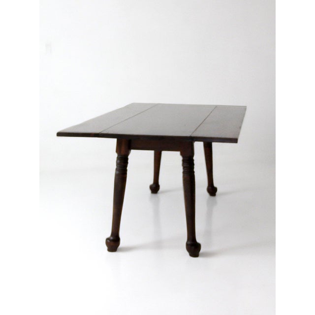 Early American Style Drop Leaf Dining Table Circa 1950s For Sale - Image 10 of 18