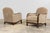 1930s French Art Deco Club Chairs With Ottoman, Beech & Mohair For Sale - Image 9 of 18