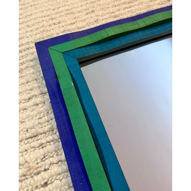 Swedish Modern Painted Wall Mirror by Erik Höglund for Eriksmåla, 1967 For Sale In New York - Image 6 of 10