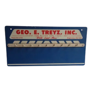 Vintage Allied Van Lines Advertising Sign Hook Rack Binghamton New York