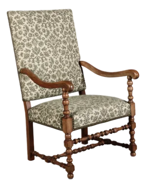 Antique Walnut Armchair, 19th Century