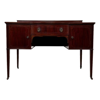 Antique English Edwardian Mahogany Writing Table, 1900s For Sale