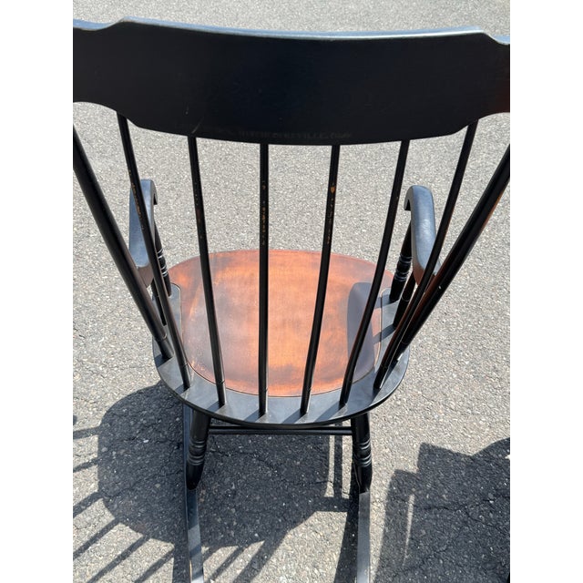 Ebony Hitchcock Classic Bench & Rocking Chair Set For Sale - Image 8 of 8