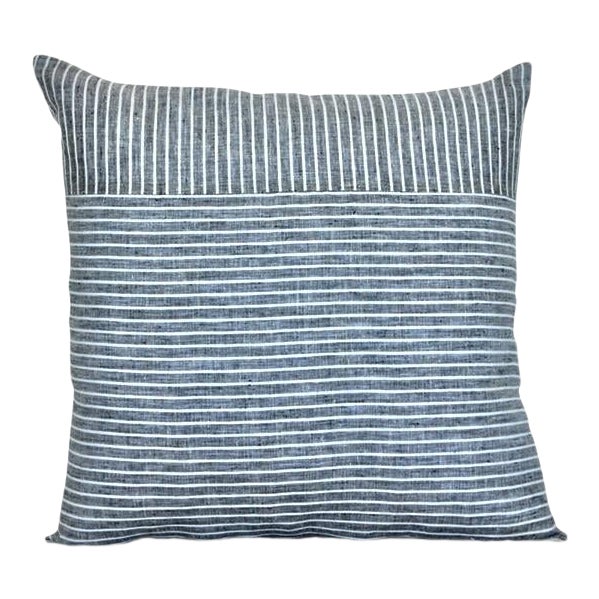 Plum Textiles Norse Pillow Large Charcoal For Sale