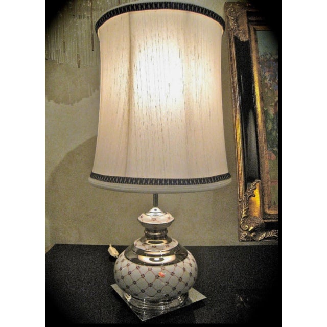 Mangani - Florence ... LATTICE / Geom. Porcelain Lamps (2) perfect condition for antique lamps.