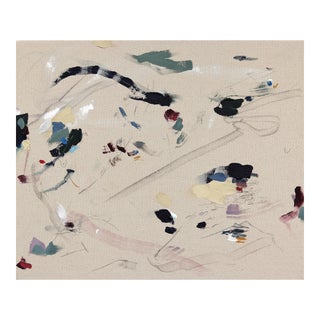 I'm Not Perfect but I'm Trying - Abstract Painting on Raw Natural Canvas Original Artwork by Taylour Martin For Sale