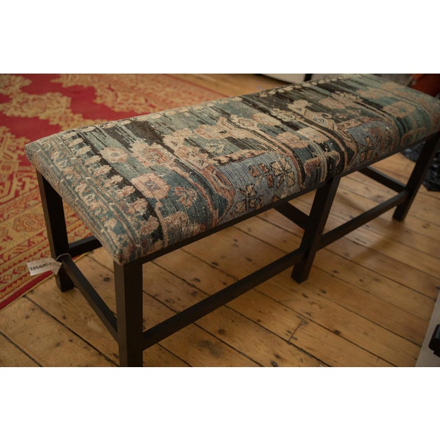 Reclaimed Vintage Turkish Rug Bench For Sale In New York - Image 6 of 8