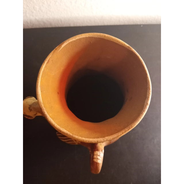 1940s Peruvian Quinua Clay Harvest Peacock Vase For Sale In Dallas - Image 6 of 9