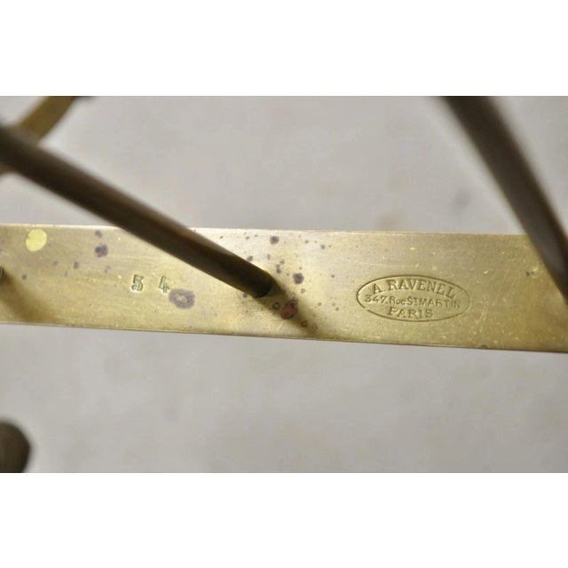 Vintage A. Ravenel Paris French Mid Century Modern Brass Magazine Rack Stand For Sale - Image 4 of 12