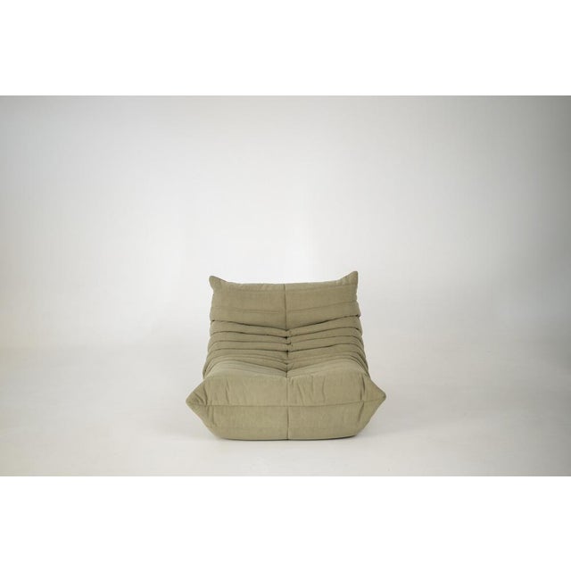 Textile Togo Lounge Chair and Sand Corduroy by Michel Ducaroy for Ligne Roset, 1973, Set of 2 For Sale - Image 7 of 18