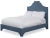 Modern Nadine California King Bedframe, Navy Linen For Sale - Image 3 of 4