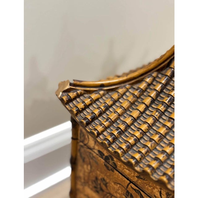 1990s Late 20th Century Pagoda Decorative Box by Castilian Imports For Sale - Image 5 of 12