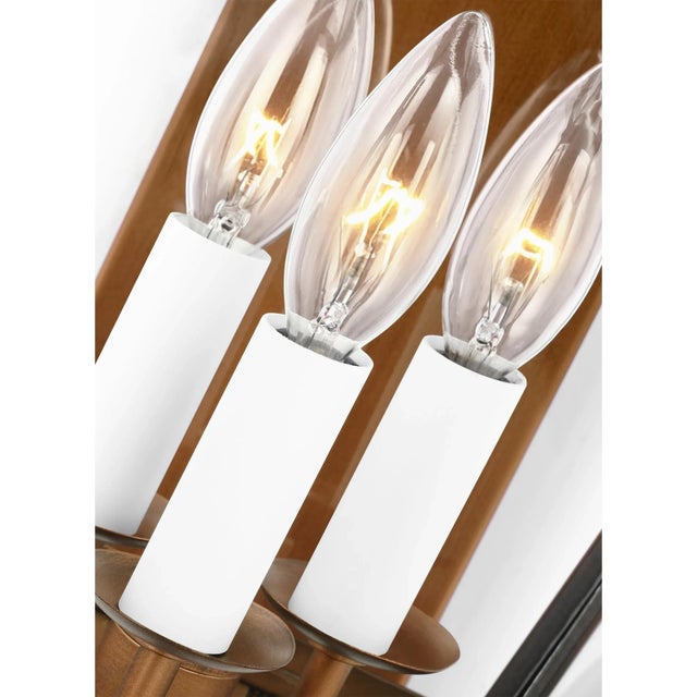 Traditional Chapman & Myers by Visual Comfort Studio Hyannis Medium Wall Lantern, Natural Copper For Sale - Image 3 of 5