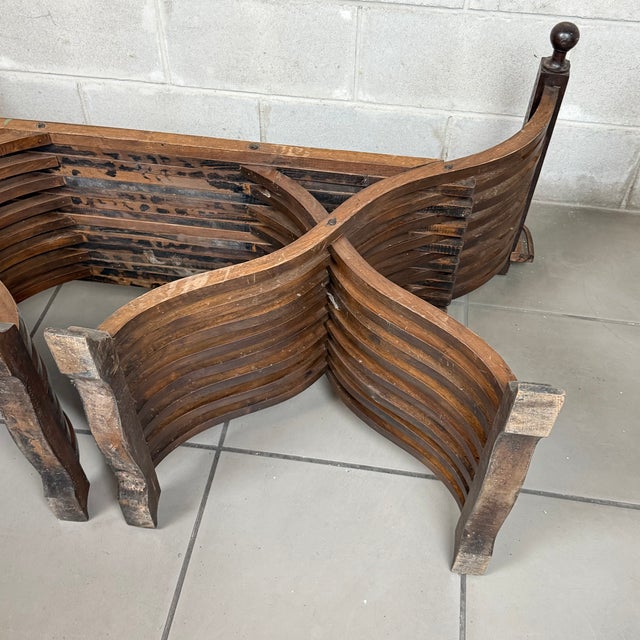 Savonarola Bench in Carved Wood For Sale - Image 12 of 15