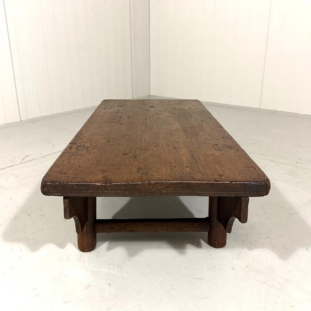 Low Antique Rustic Coffee Table, 1900s For Sale - Image 5 of 18