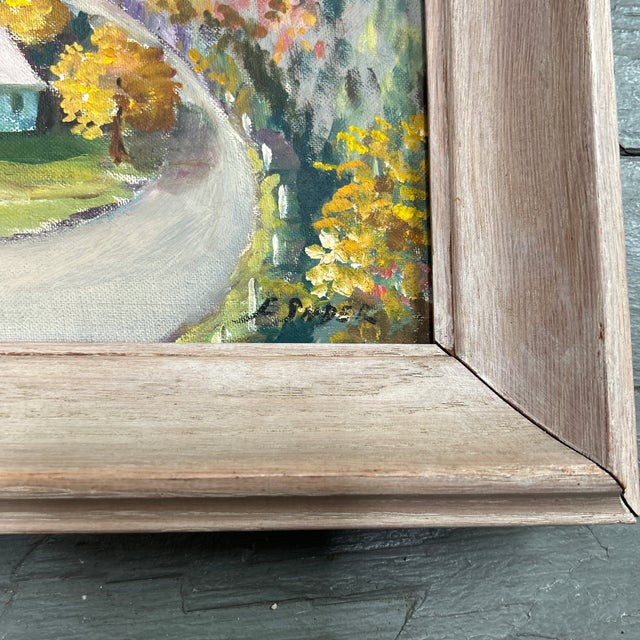 1980’s original New England autumn town painting. Signed and framed. Measures 10x8 or 13x11 framed. Check out my shop...