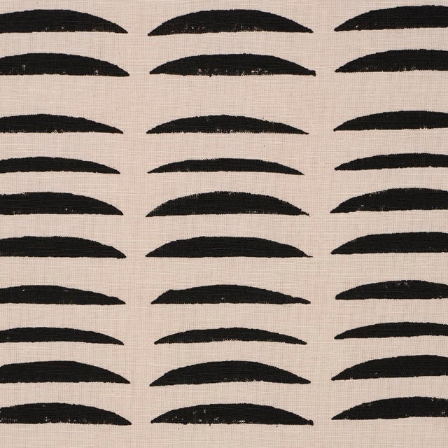 Contemporary Schumacher X Hadiya Williams Parable Hand Block Fabric In Charcoal For Sale - Image 3 of 4