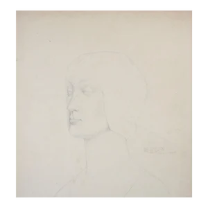 Vintage 1914 Drawing of Sculpture Bust