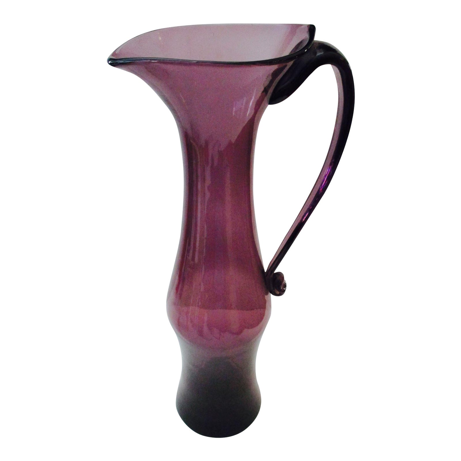 Blenko Lilac Purple Glass Pitcher Vase Chairish