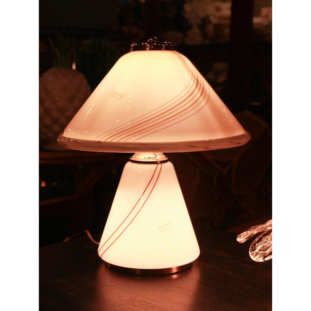 Glass Large Italian Murano Glass Table Lamp from Venini, 1950s For Sale - Image 7 of 7