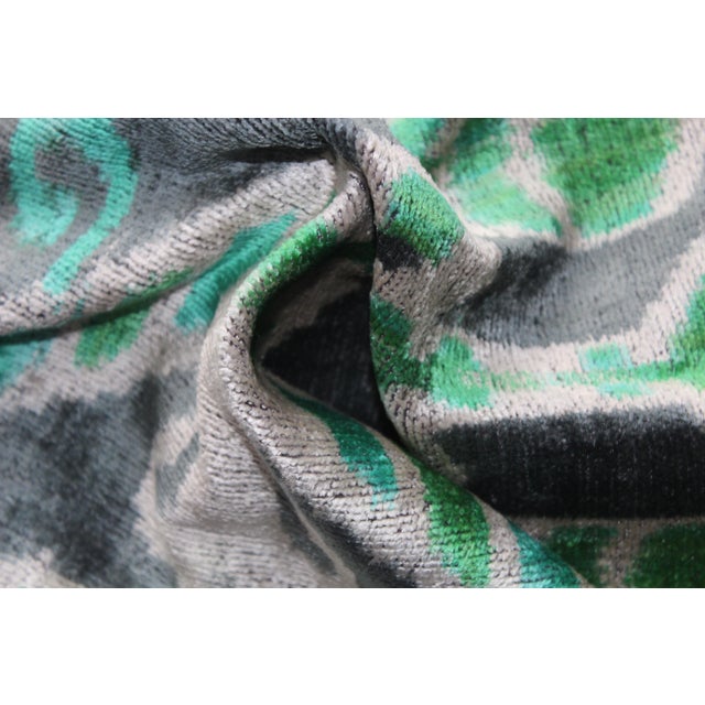 Green Turkish Hand Made Pillow 16 X 16 For Sale - Image 8 of 10