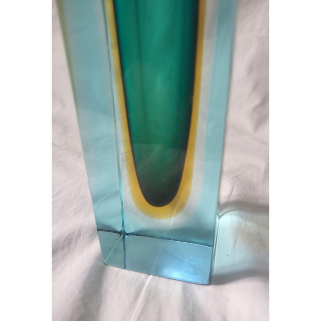 Flavio Poli Mid-Century Modern Sommerso Murano Glass Vase attributed to Alessandro Mandruzzato, 1970s For Sale - Image 4 of 5