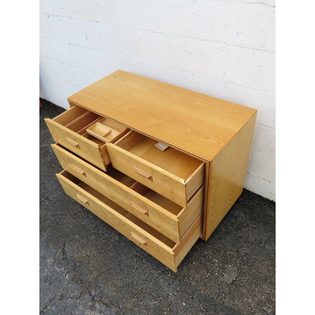 Henredon Scene Two Mid Century Modern Burlwood Inlay Dresser 6345 For Sale In Miami - Image 6 of 18
