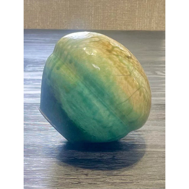 1980s Vintage Raku Studio Pottery Vase by Joe Winter For Sale - Image 5 of 9