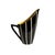 Mid-Century Modern Vintage Hornsea John Clappison Black and White Striped Tall Gaiety Jug With Yellow Inside For Sale - Image 3 of 7